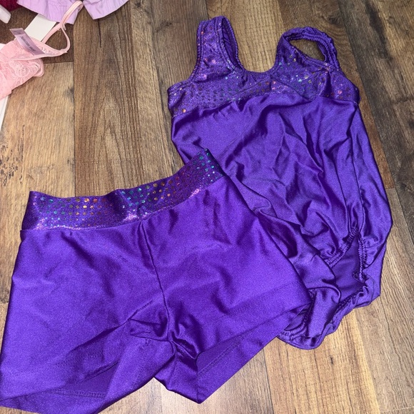 Other - Sparkle Dance Set | Girls Size 6 | Leotard + Shorts